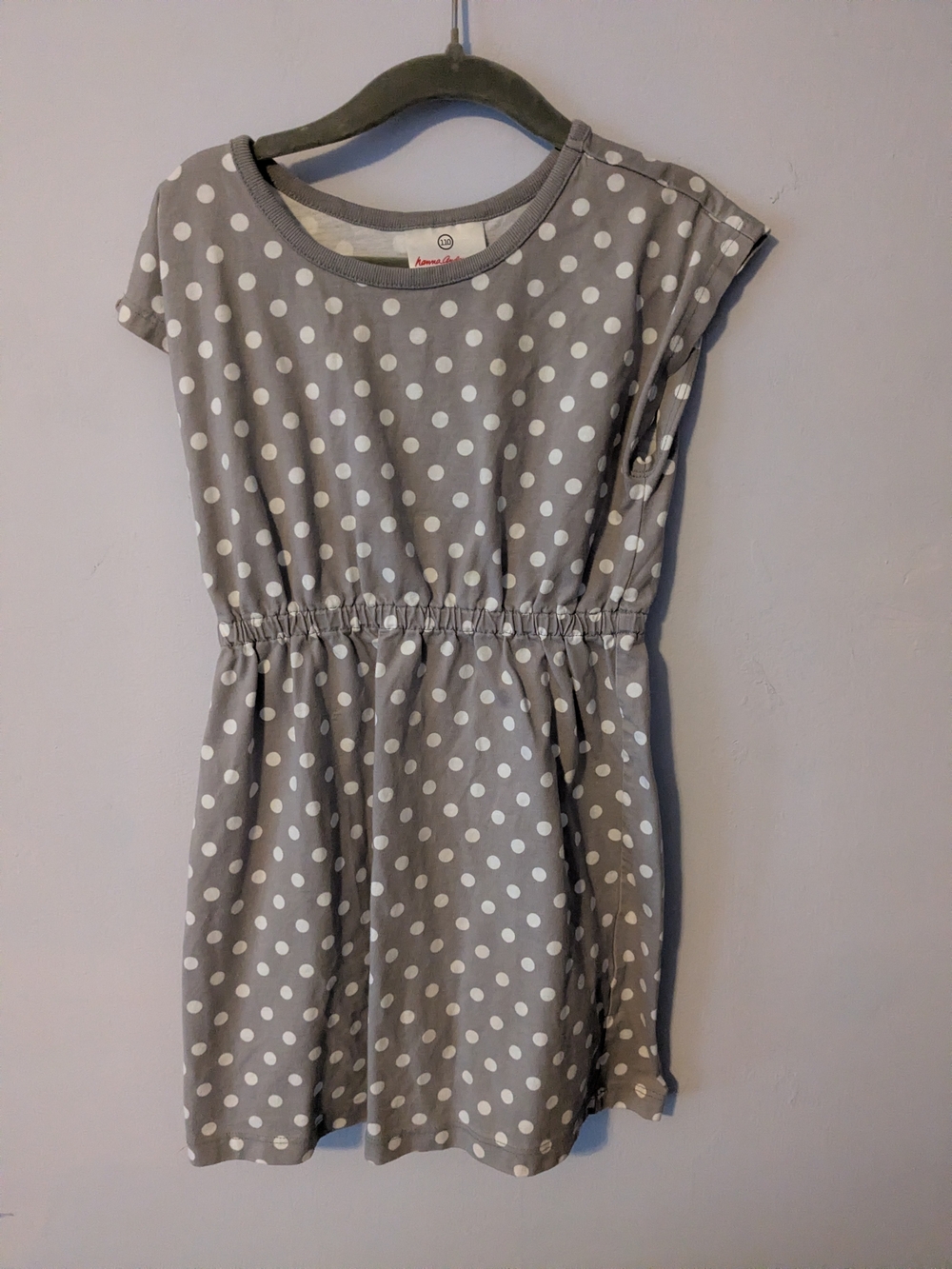 😍$10 WHEN BUNDLED 😍Hanna Andersson Gray and White Polka Dot Casual Dress